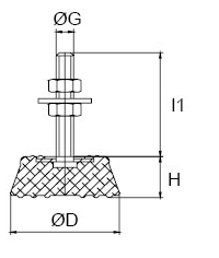 Виброопора PCA-40 M8