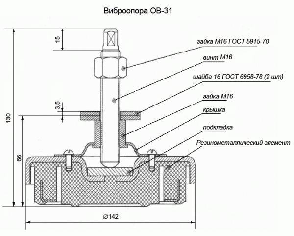 Виброопора ОВ-31М