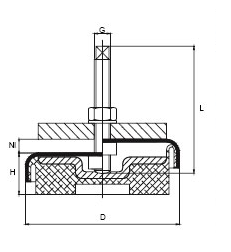 Виброопора LME-230 M24